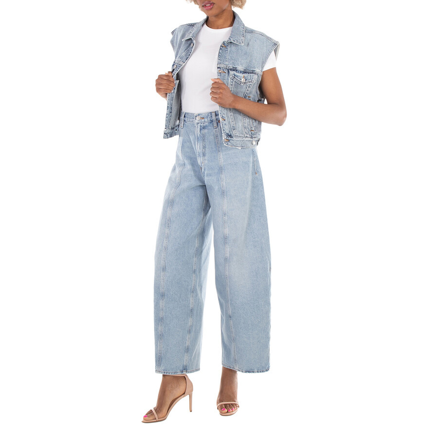 Agolde Ladies Exposure (Med Wsh Ind) Kristen Wide Leg Jeans - 2