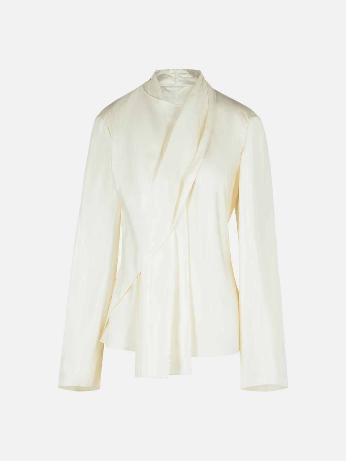 'FOULARD' WHITE SILK SHIRT - 1