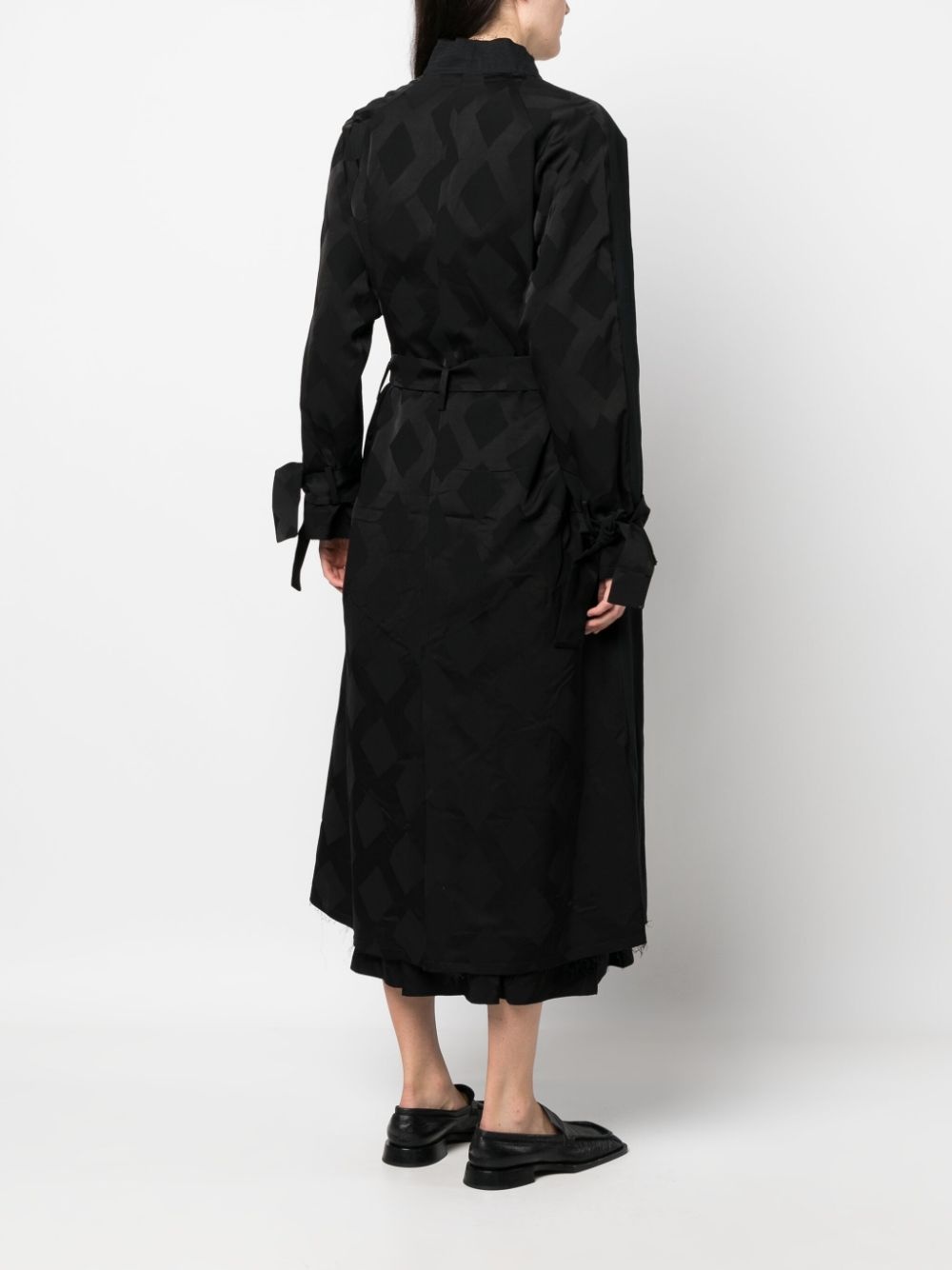 UMA WANG Caleb patterned-jacquard trench coat | REVERSIBLE