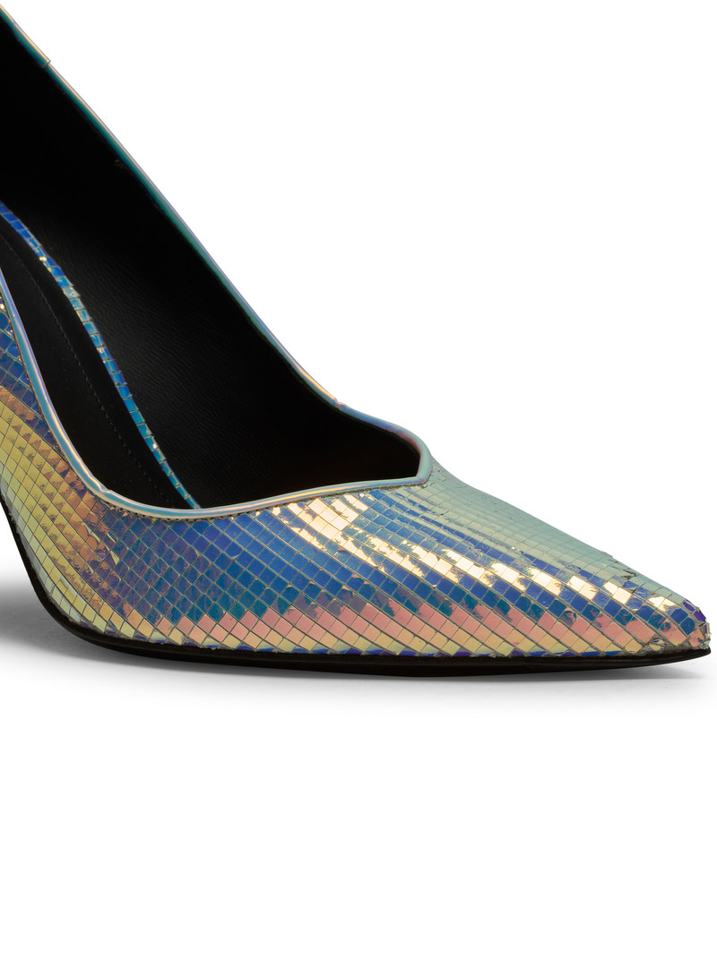 Ruby iridescent leather stilettos 6