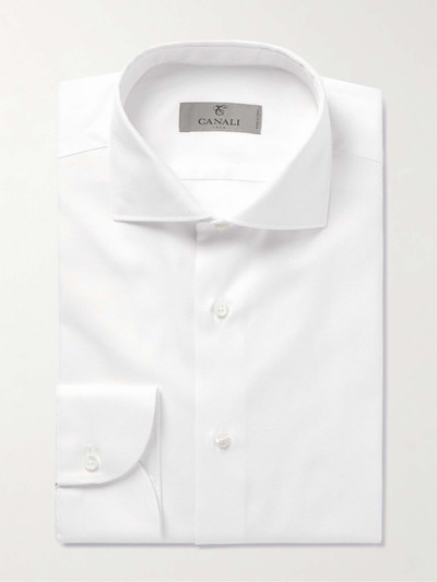 Canali Slim-Fit Textured-Cotton Shirt outlook
