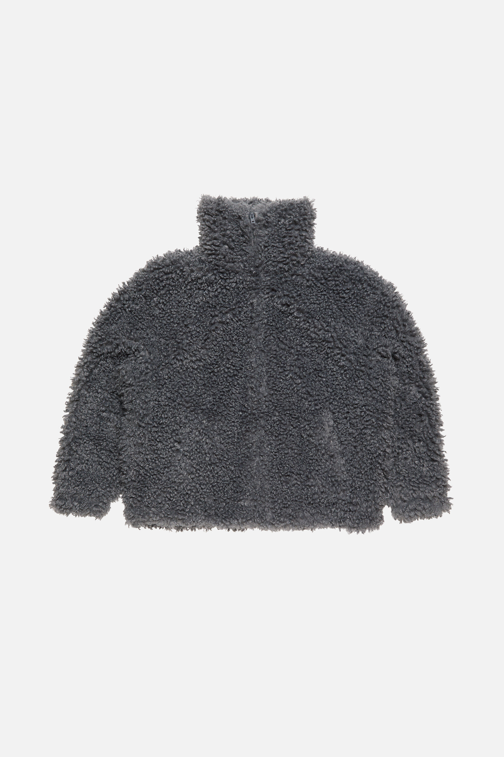 Faux fur bomber jacket - Carbon grey - 6