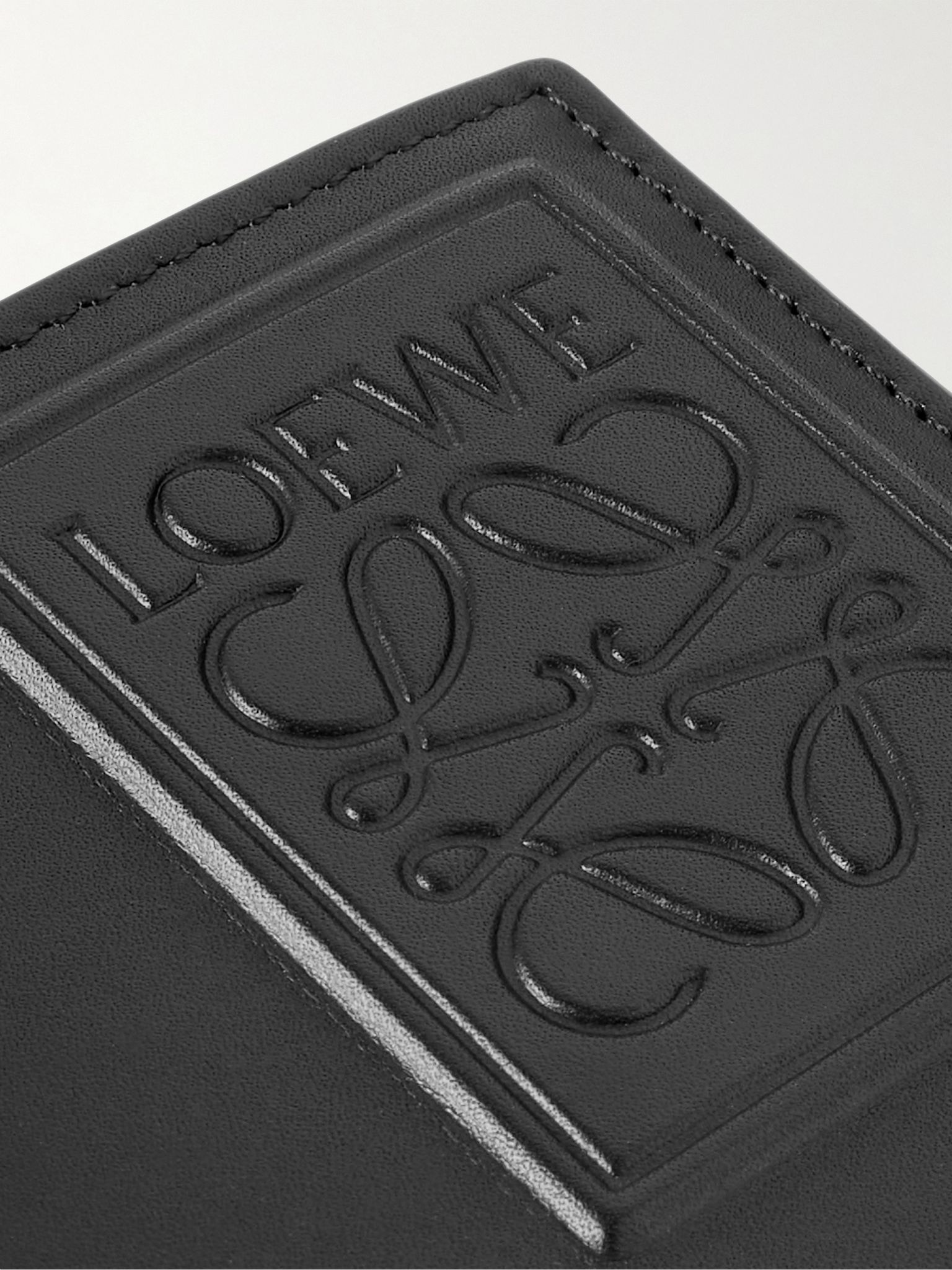 Logo-Embossed Leather Billfold Wallet Black - 3