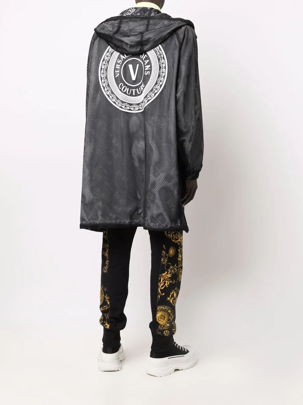 logo-print parka jacket - 6