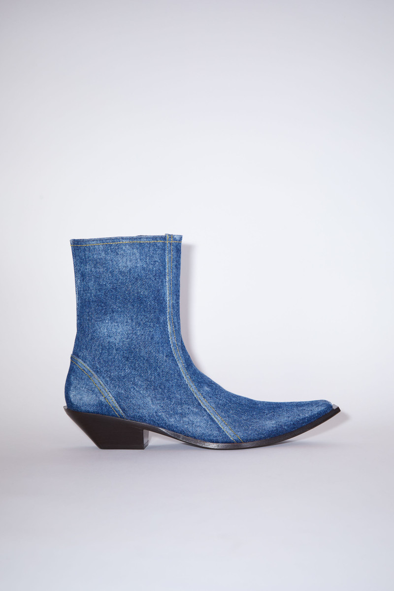 Denim ankle boots - Denim blue - 1