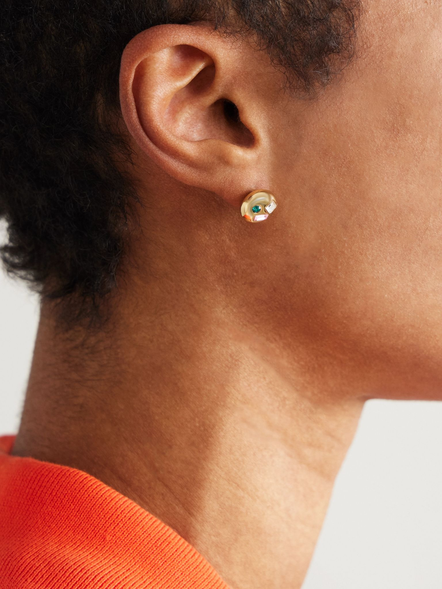Pebble Wink gold-tone crystal earrings Gold - 2