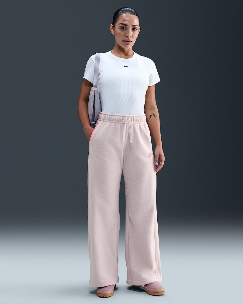 Nike Sportswear Club Fleece Women's Mid-Rise Wide-Leg Cozy Pants 1