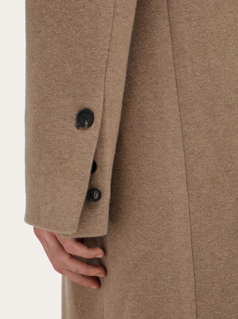 Jersey interlock double breasted coat 6