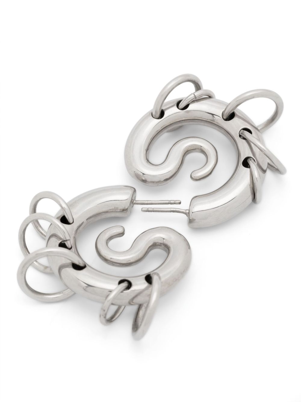 Pierced Serpent hoop earrings - 3