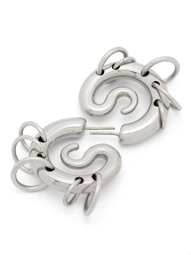 Pierced Serpent hoop earrings 3