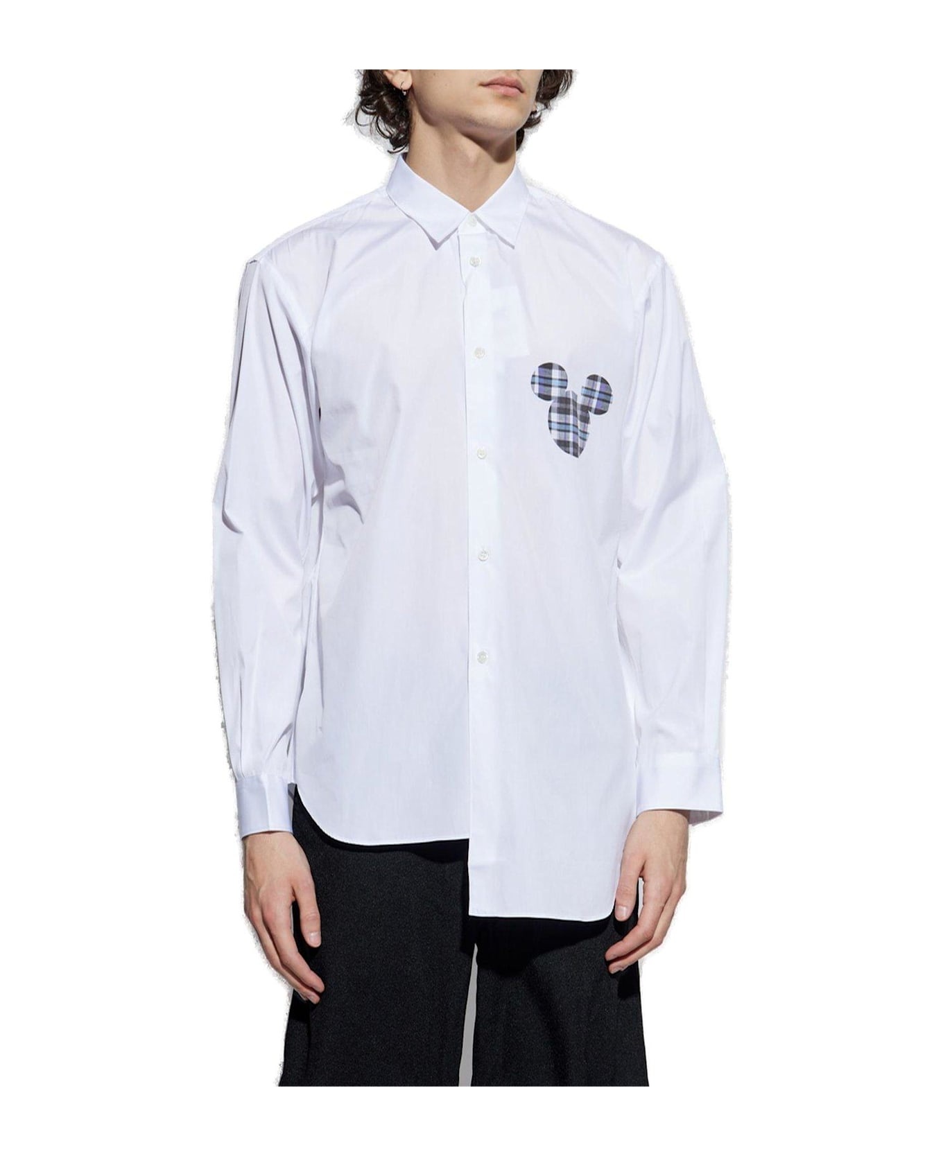 Asymmetric Hem Shirt - 2