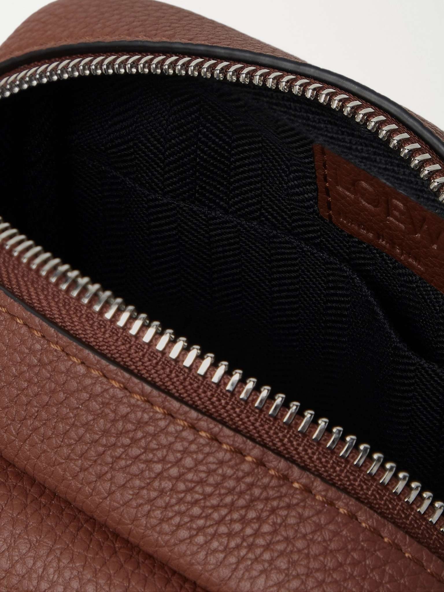 Logo-Debossed Full-Grain Leather Messenger Bag - 3