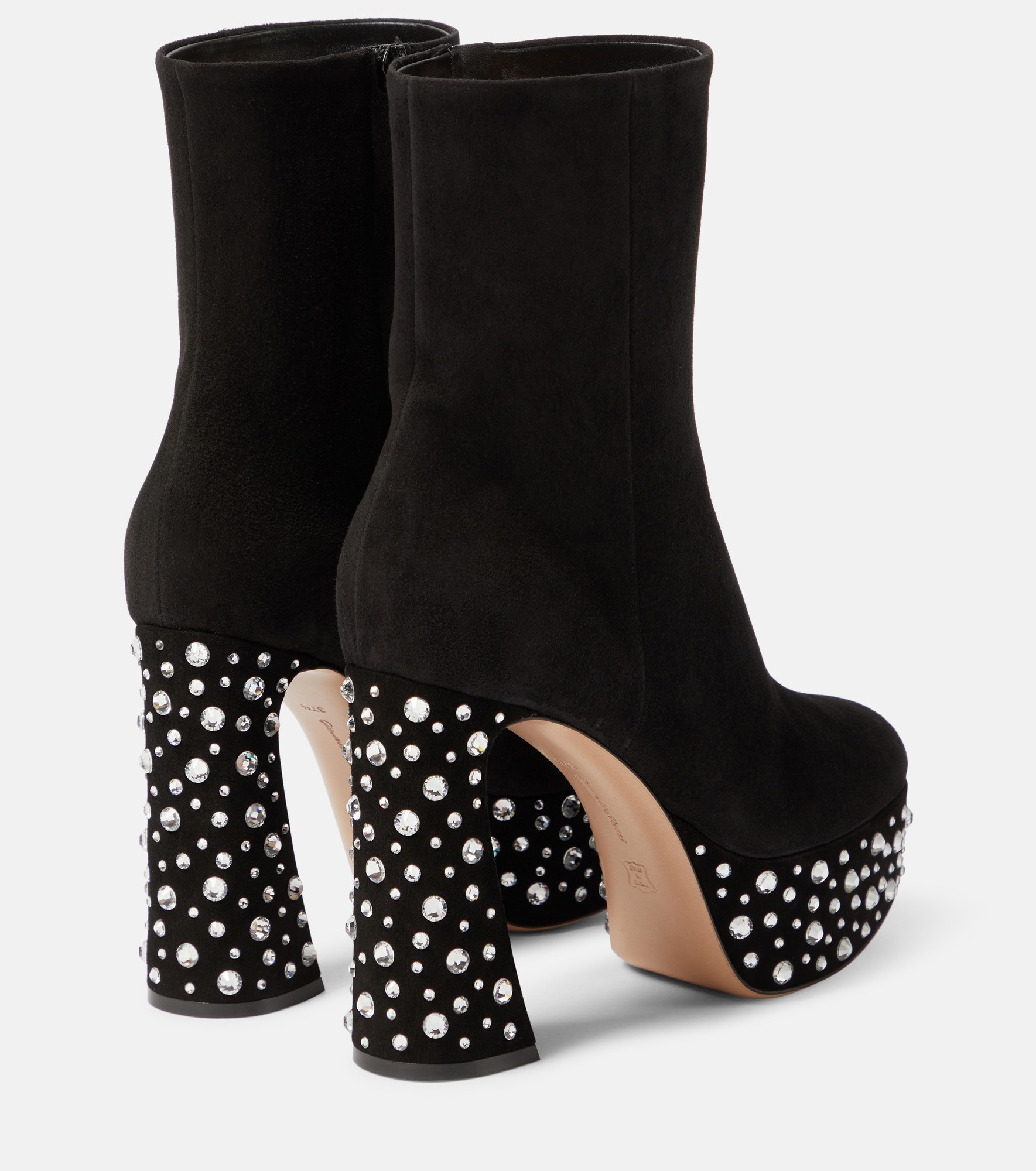 Crystal Holly suede platform ankle boots - 3