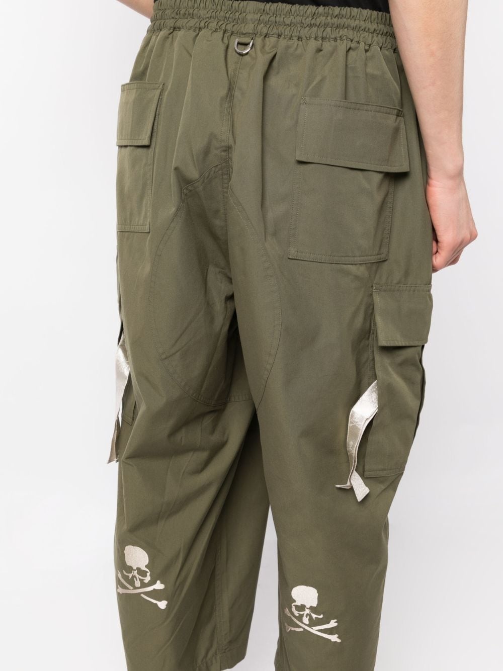 cotton-blend cargo trousers - 5
