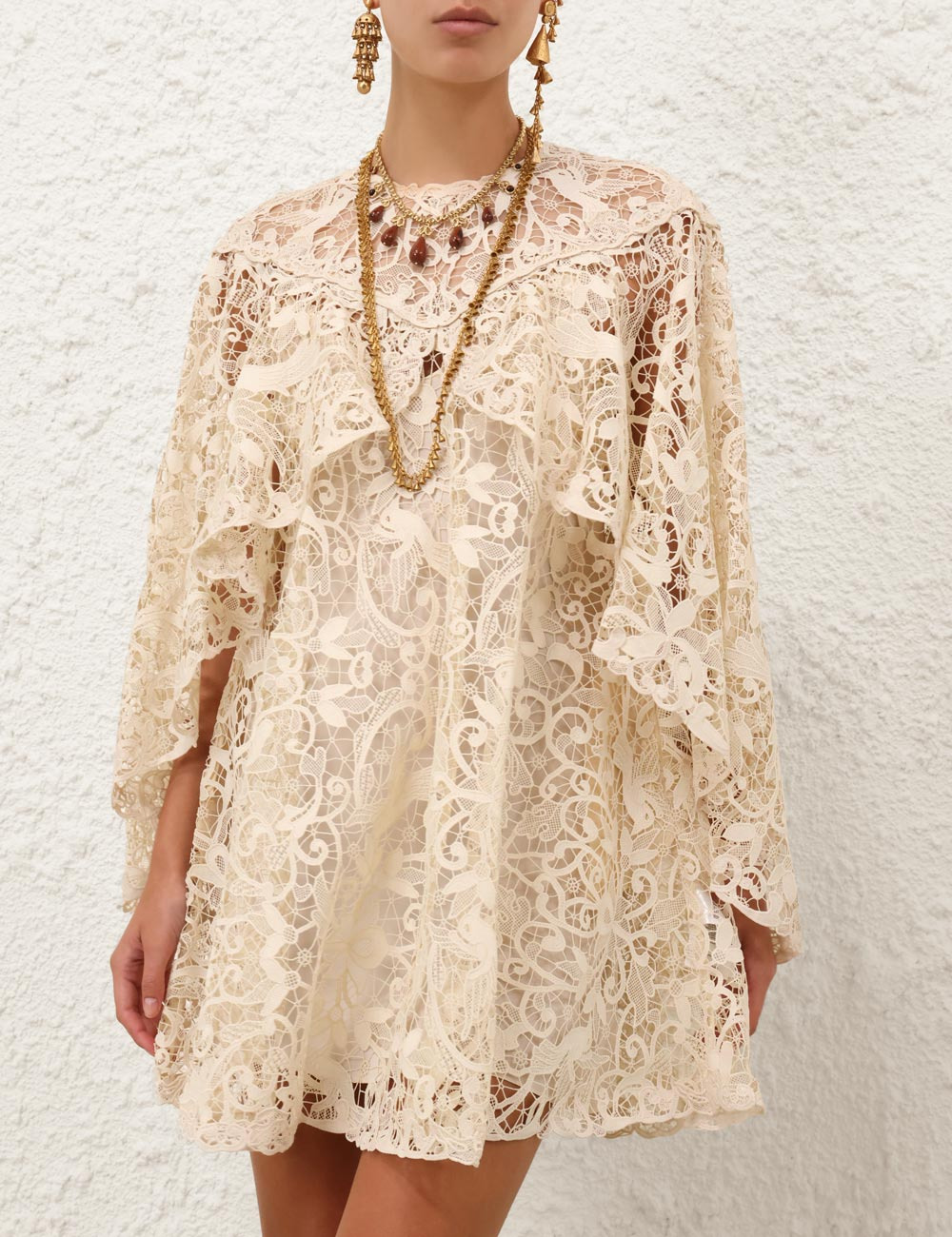MEMENTO BIRD LACE MINI DRESS - 2