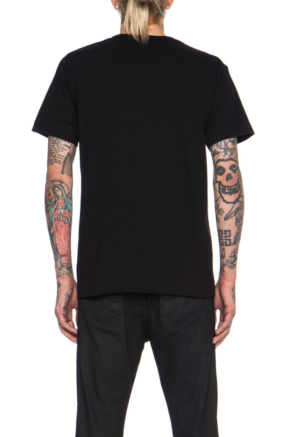 Black Emblem Cotton Tee - 4
