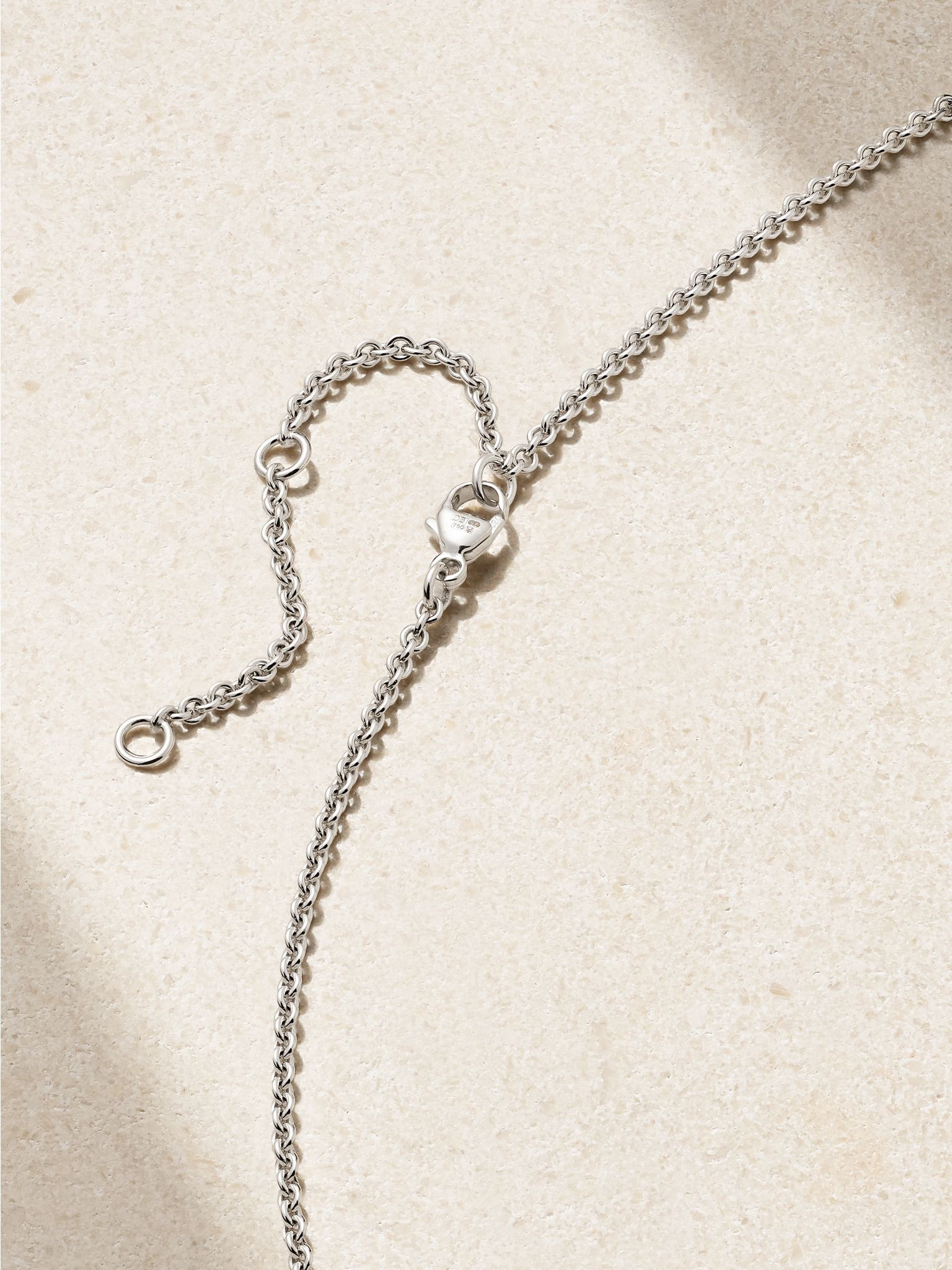 Talisman Medal 18-karat white gold diamond necklace Silver - 3