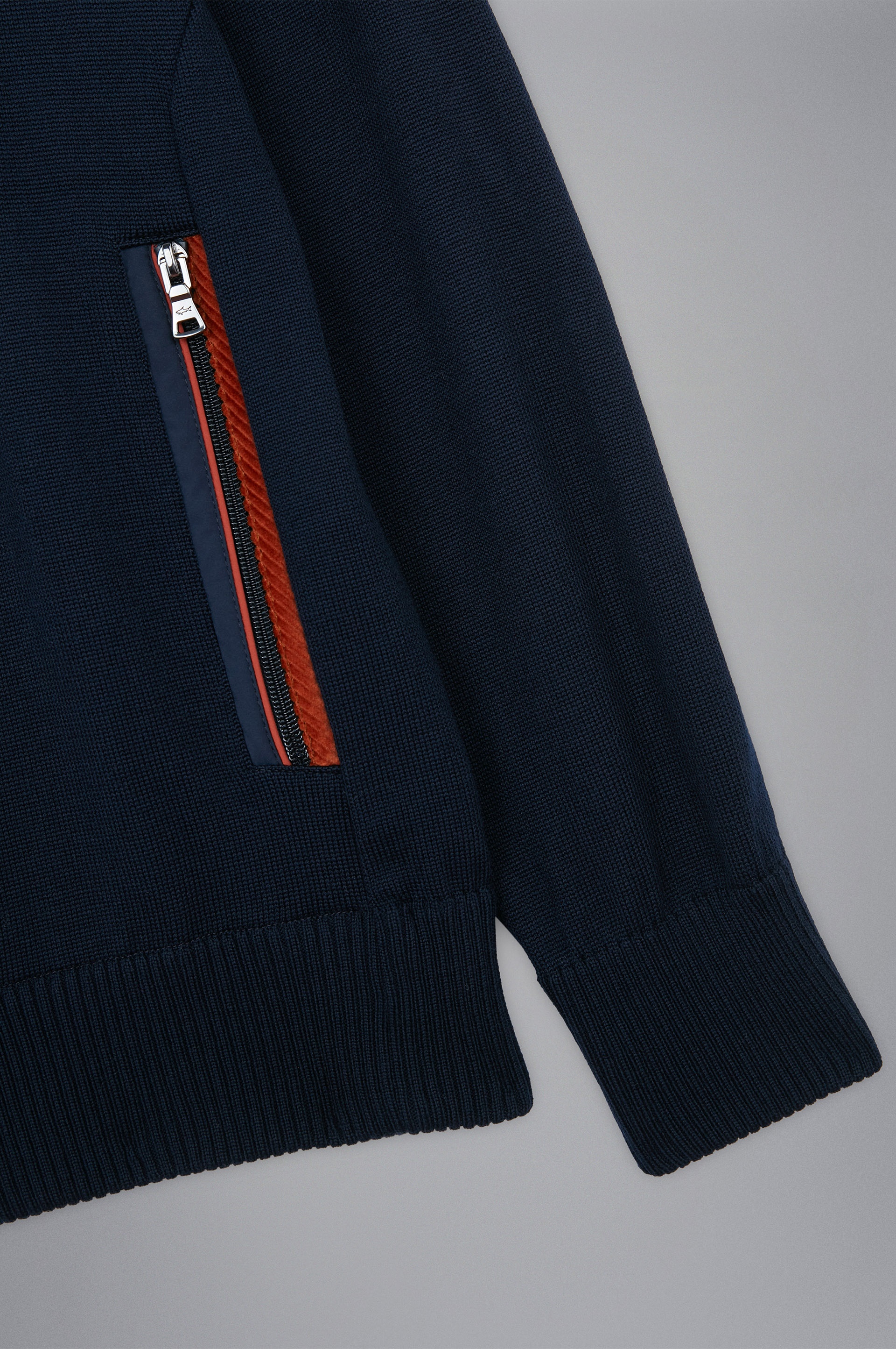 WOOL SWEATER WITH VELVET INSERTS - 6