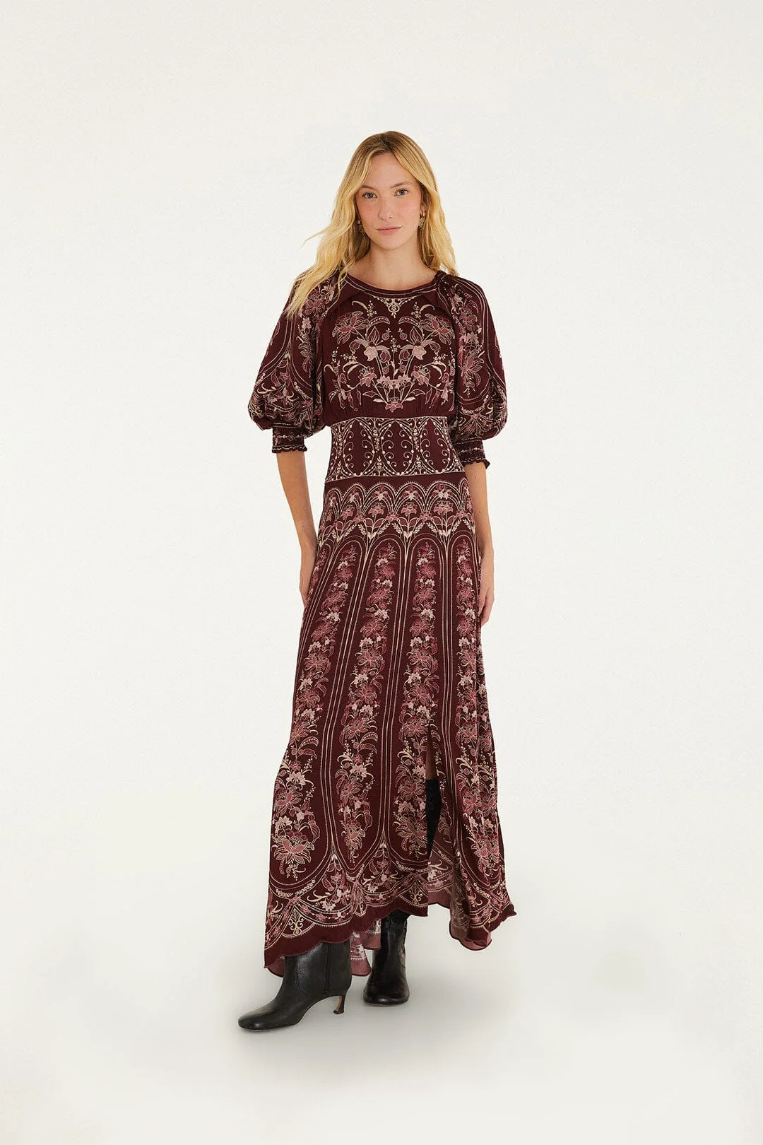 Liz Puff Sleeve Maxi Dress - 1