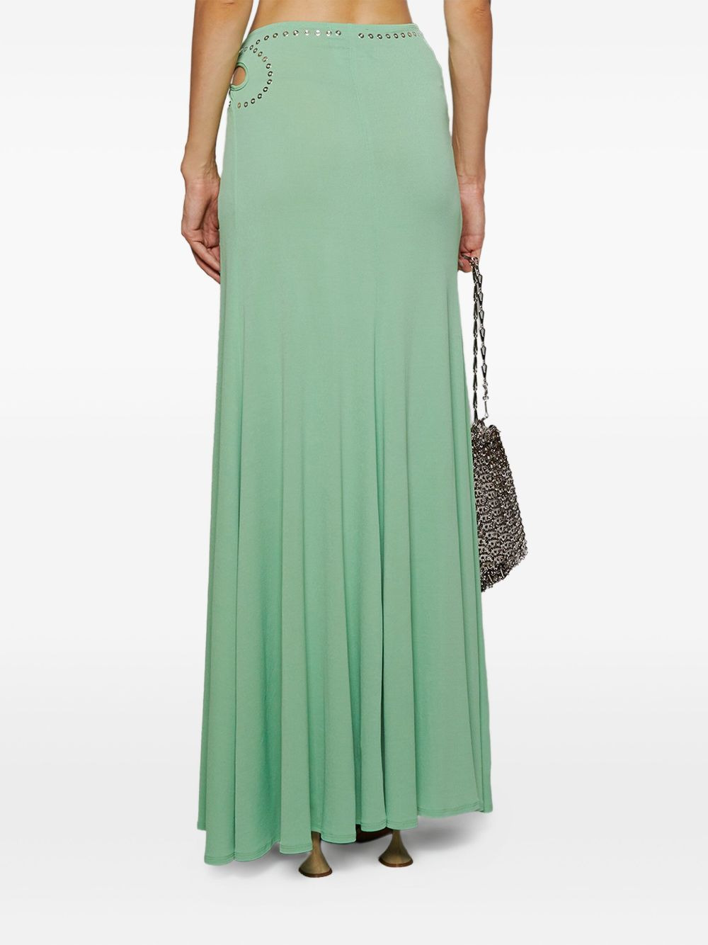 cut-out eyelet-embellished skirt - 5