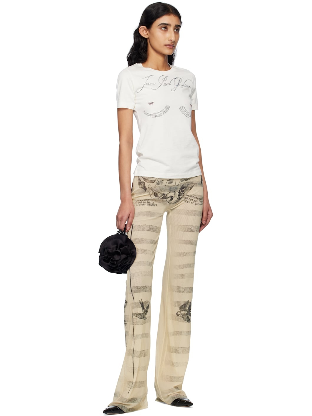 Beige 'The Tattoo Marinière' Lounge Pants - 5