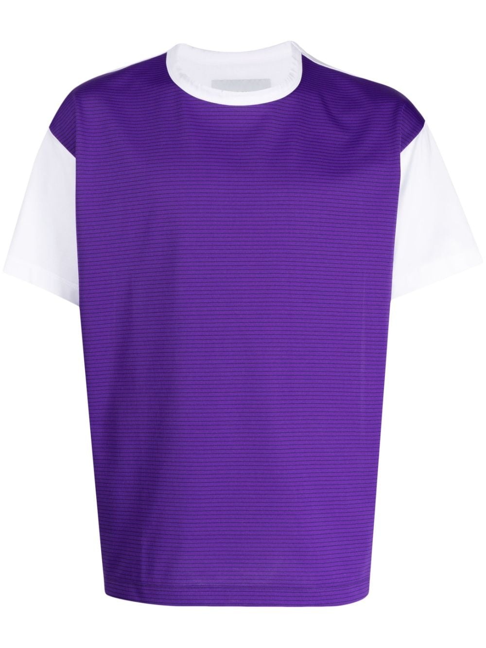 contrast-panel two-tone T-shirt - 1