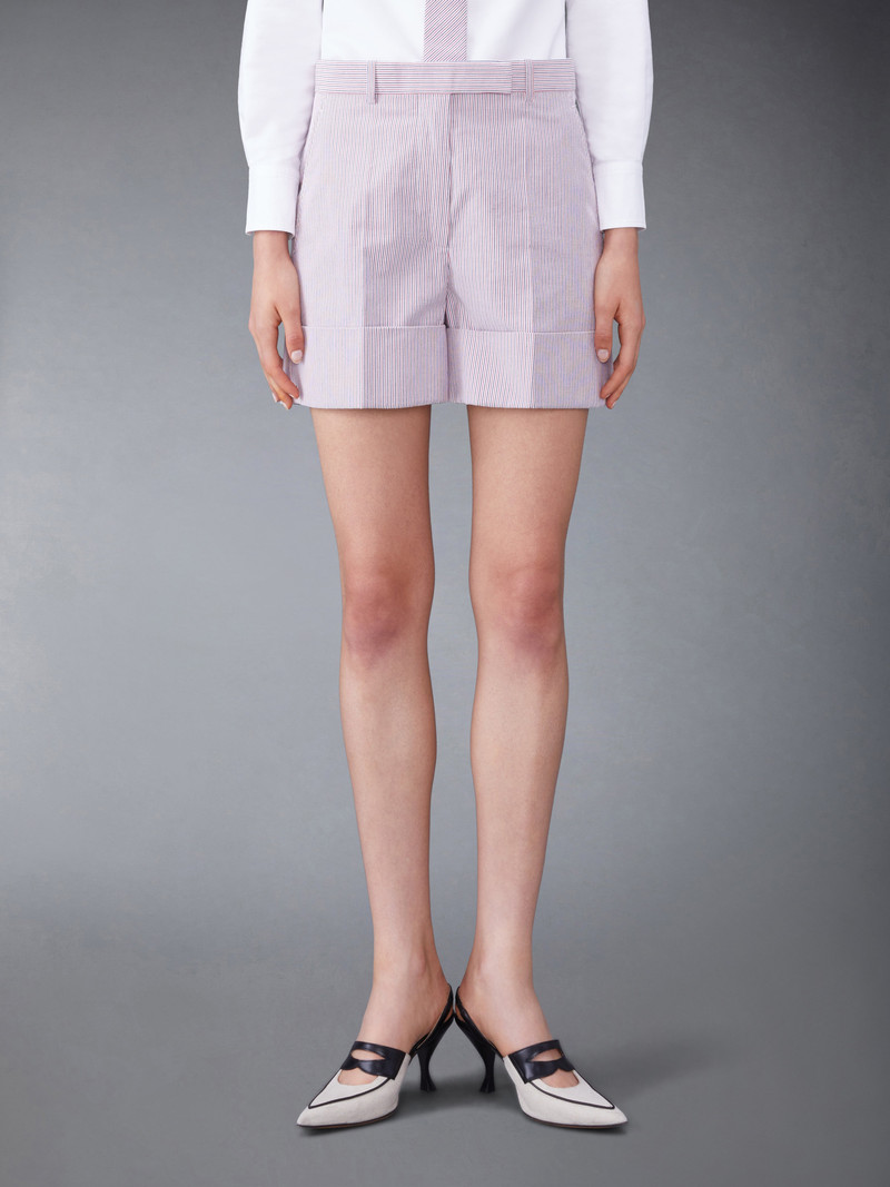 DOBBYCORD STRIPED SACK SHORTS - 1