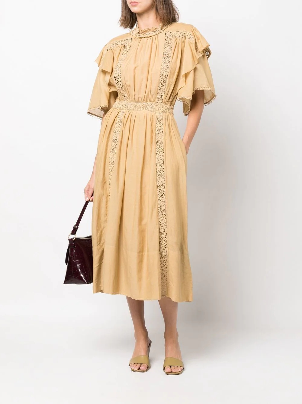 Galina guipure lace-trim dress - 2