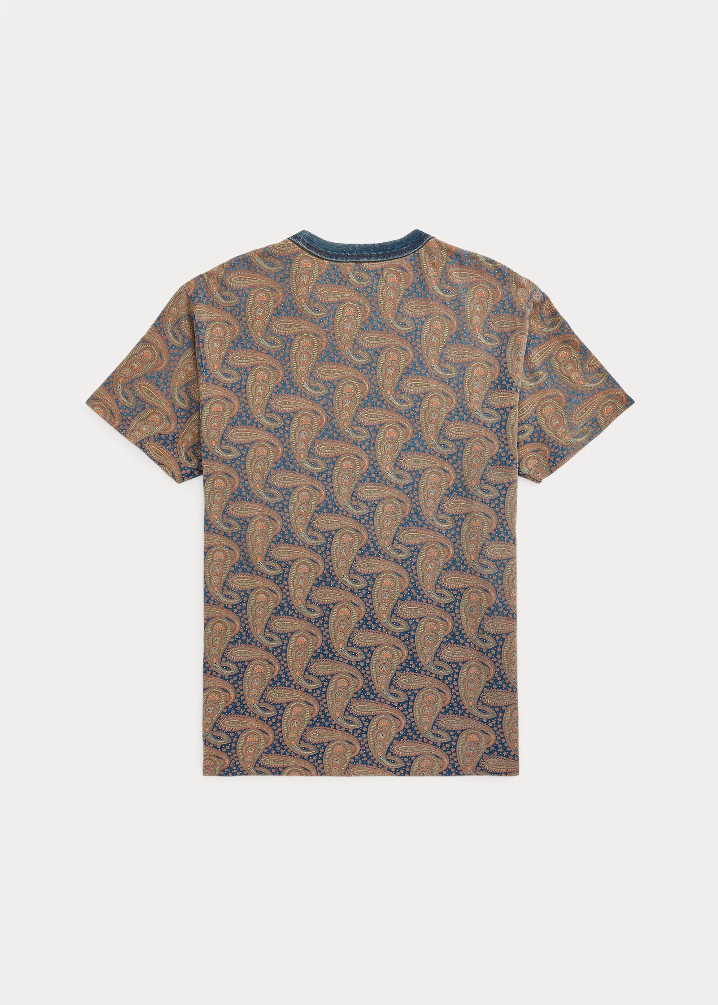 Indigo Paisley Jersey Pocket T-Shirt - 2
