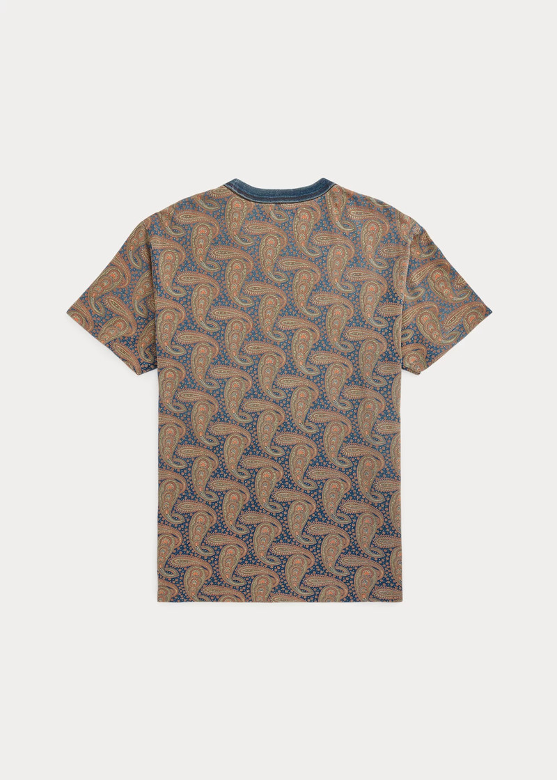 RRL by Ralph Lauren Indigo Paisley Jersey Pocket T-Shirt outlook