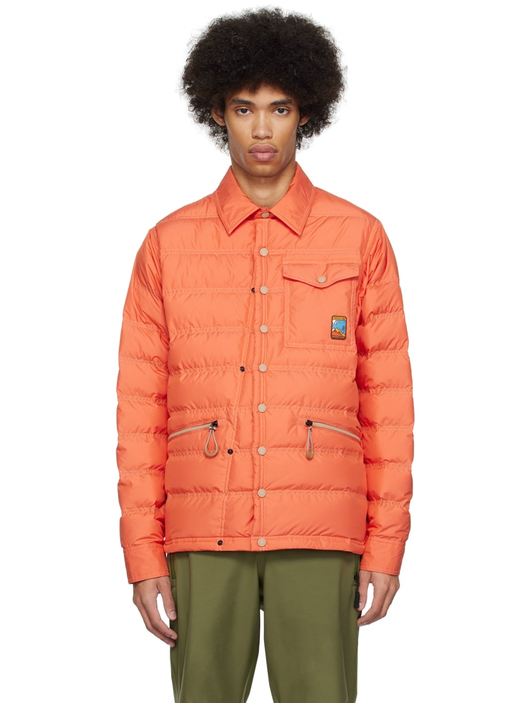 Orange Packable Down Jacket - 1