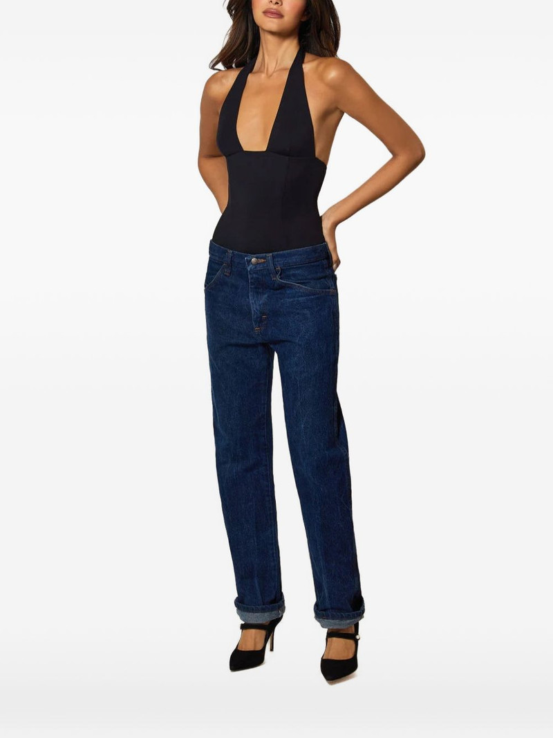 halterneck plunging bodysuit 1