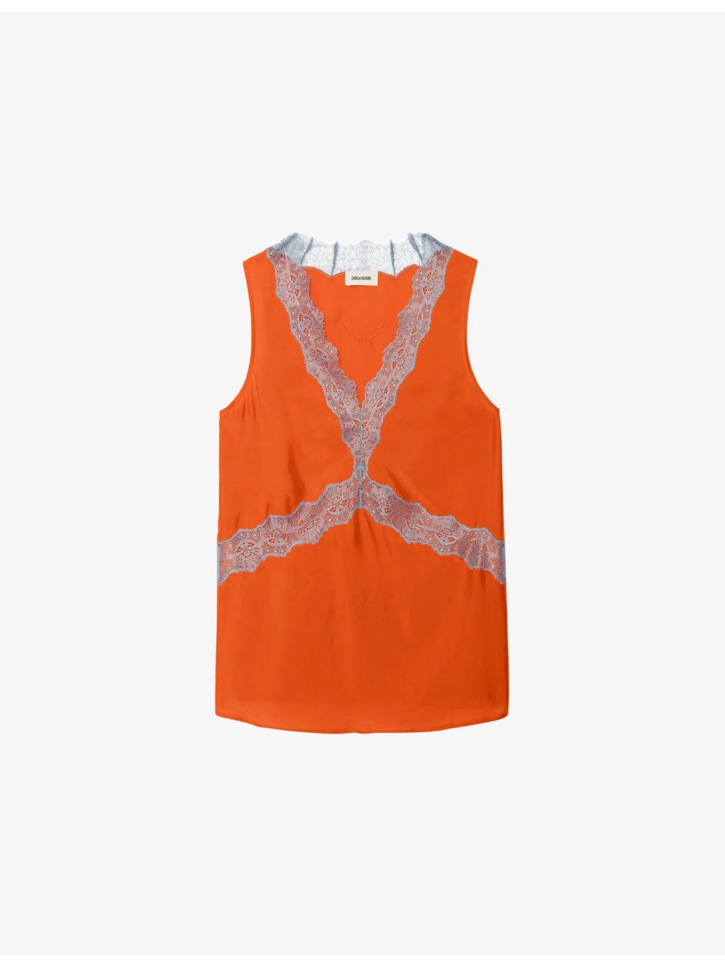 Tasao Lace-Trim Silk Top - 1