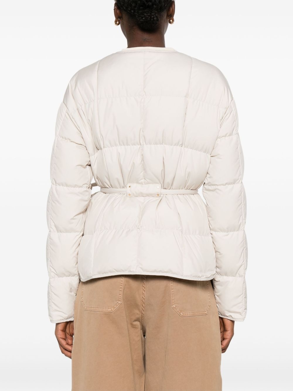 belted quilted jacket - 4