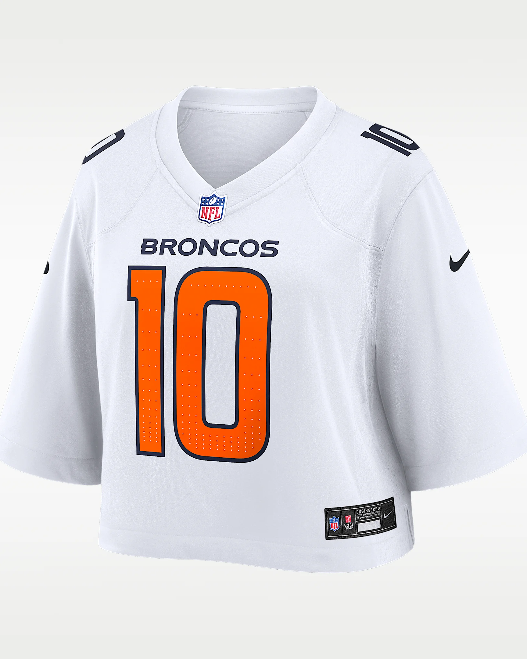 Bo Nix Denver Broncos Women's Nike NFL Cropped Tundra Game Jersey - 1