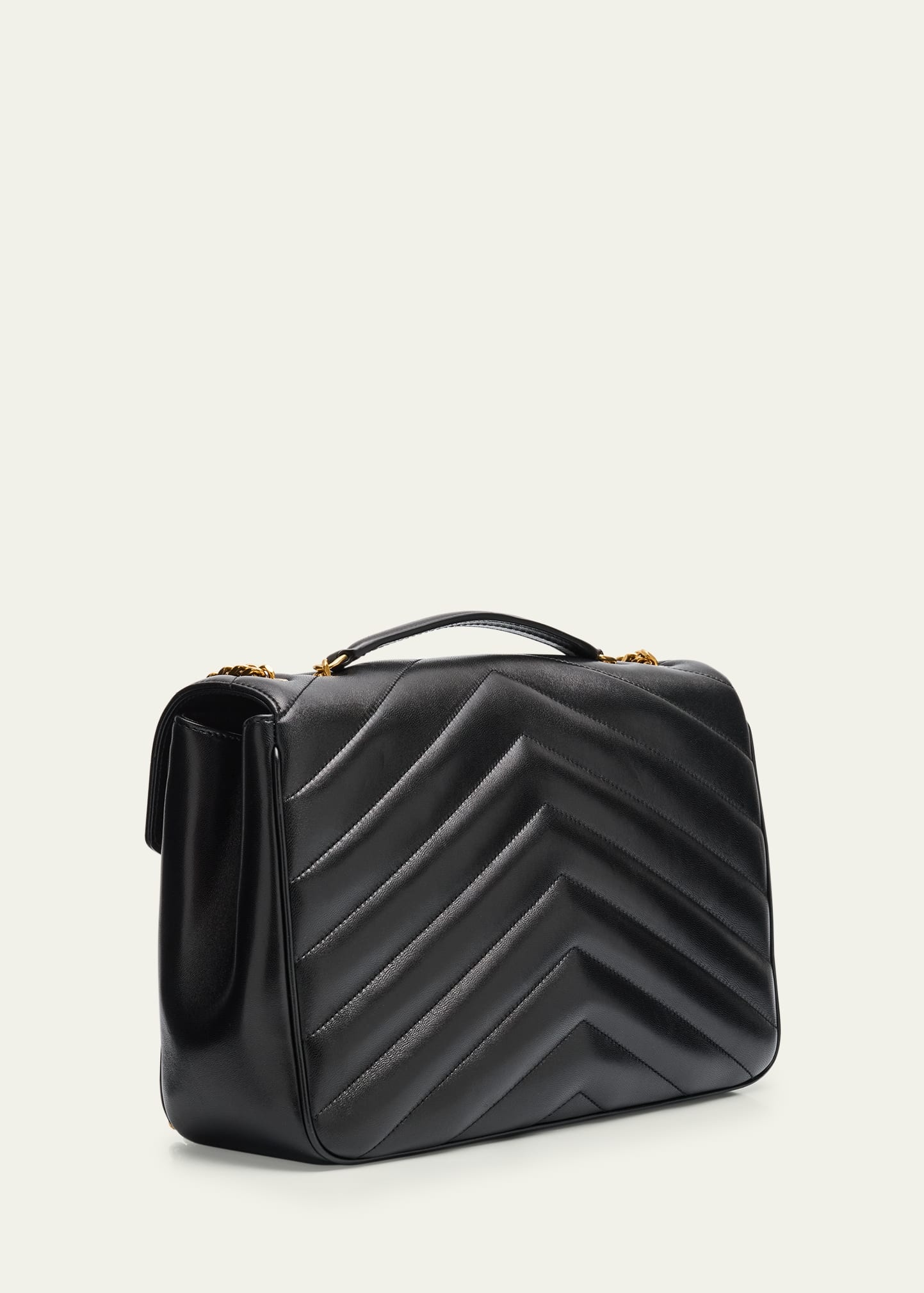 Loulou Large YSL Chain Shoulder Bag in Quilted Leather - 3