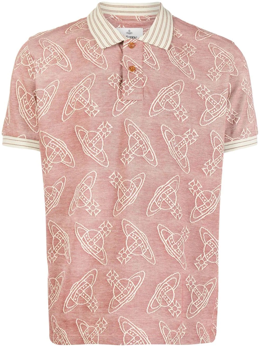 all-over Orb print polo - 1