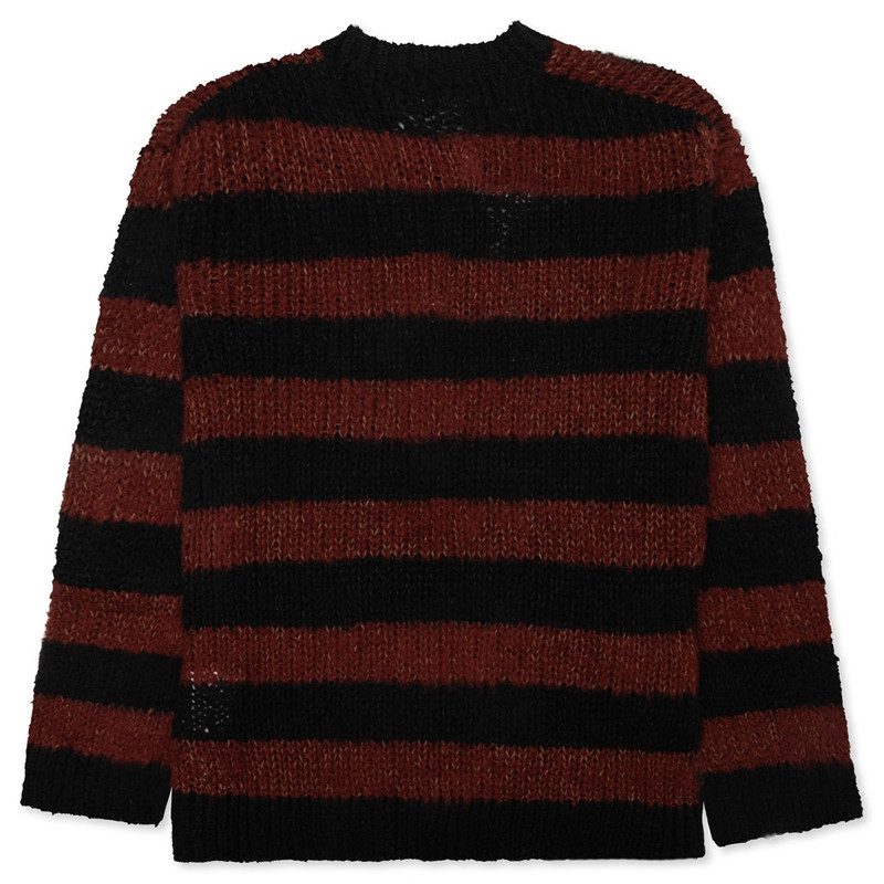 Junya Watanabe MAN STRIPED SWEATER - BLACK/BROWN outlook