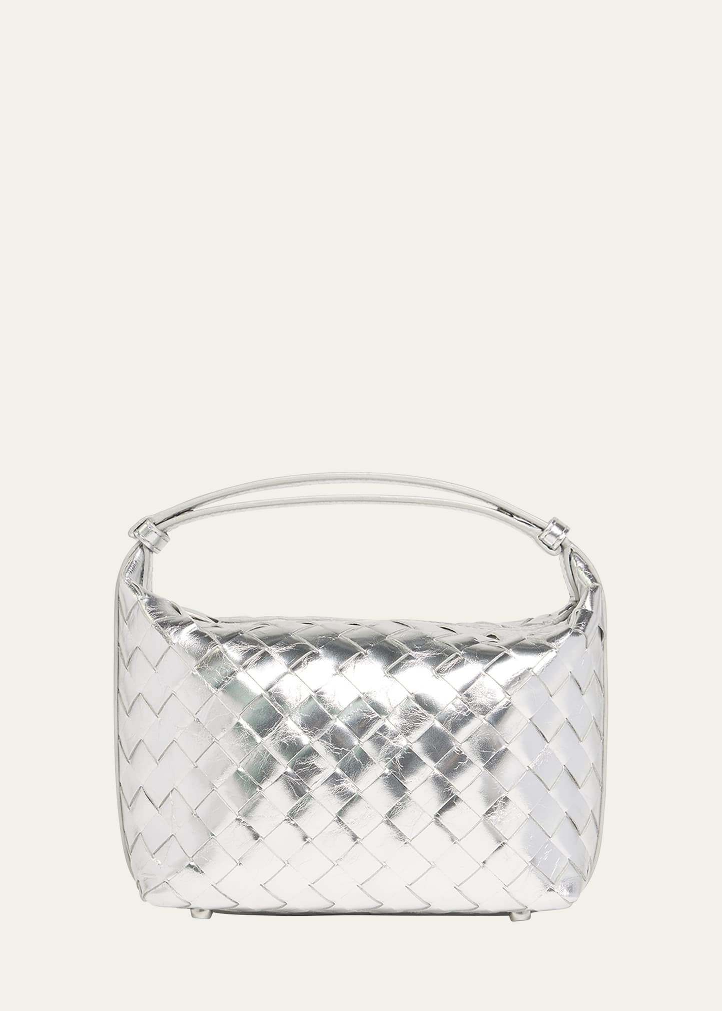 Mini Wallace Metallic Leather Shoulder Bag - 1
