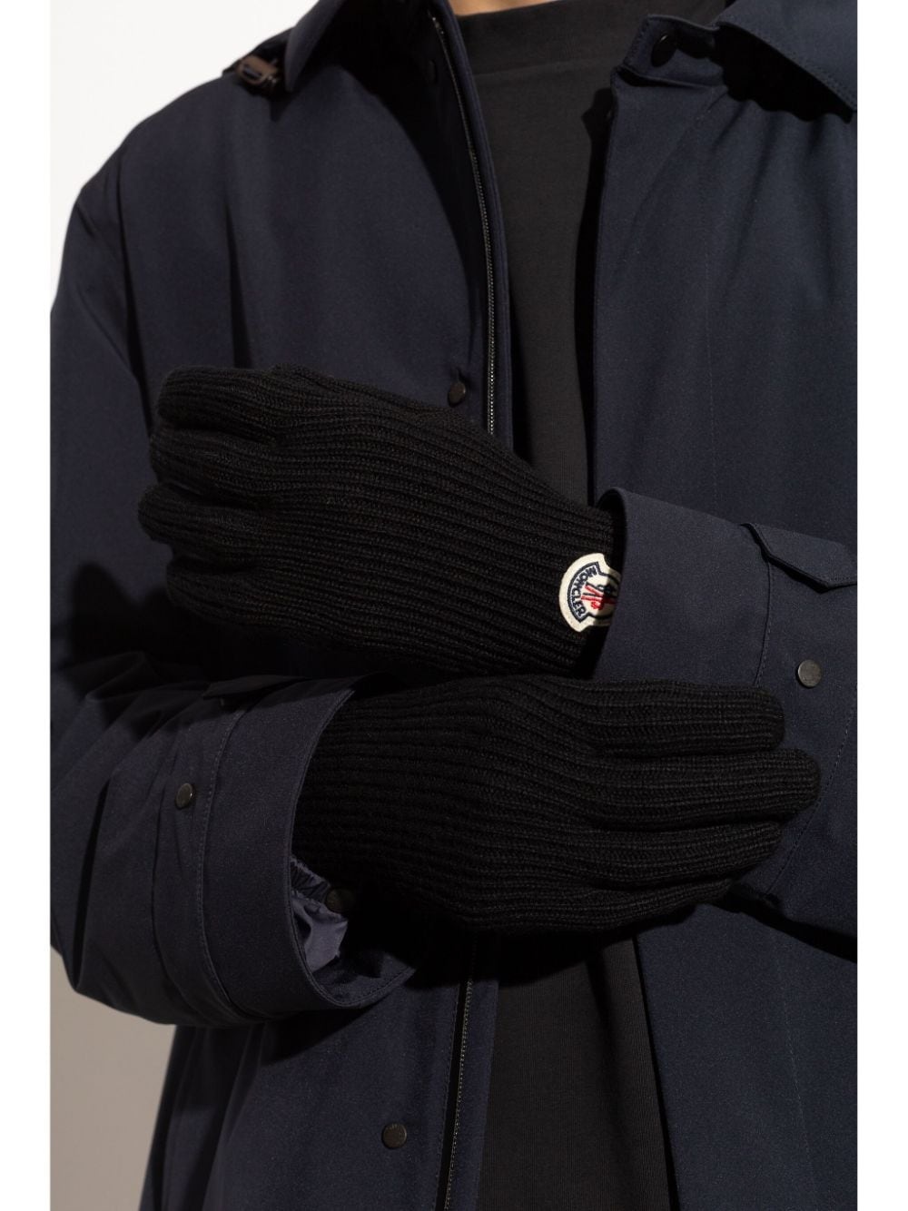 logo-patch gloves - 2
