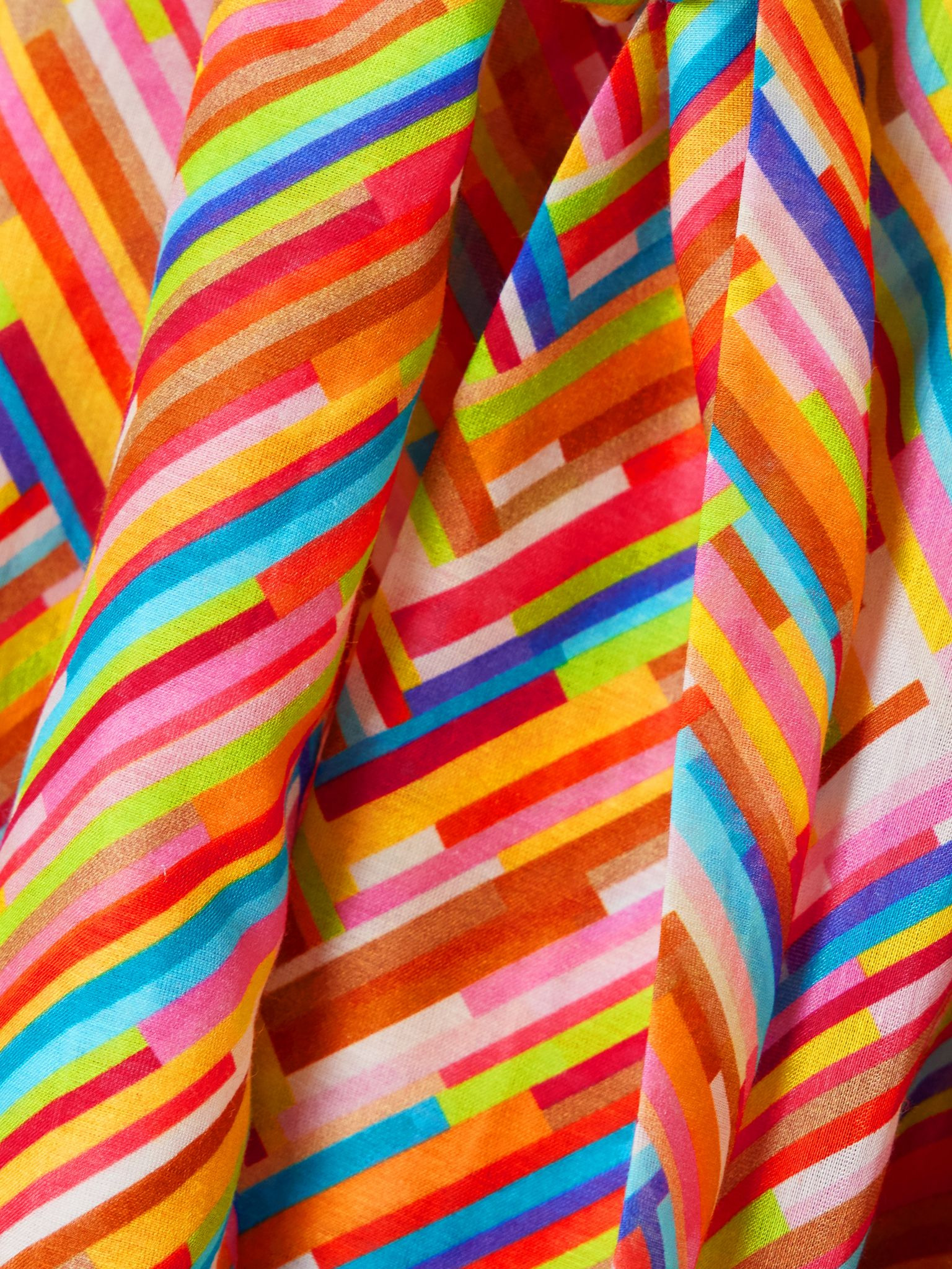 Mare pussy-bow printed cotton and silk-blend voile kaftan Multi - 4