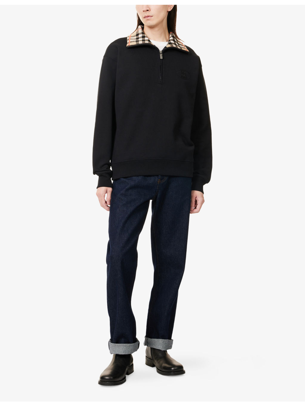 Logo-Embroidered Funnel-Neck Cotton Sweatshirt - 2
