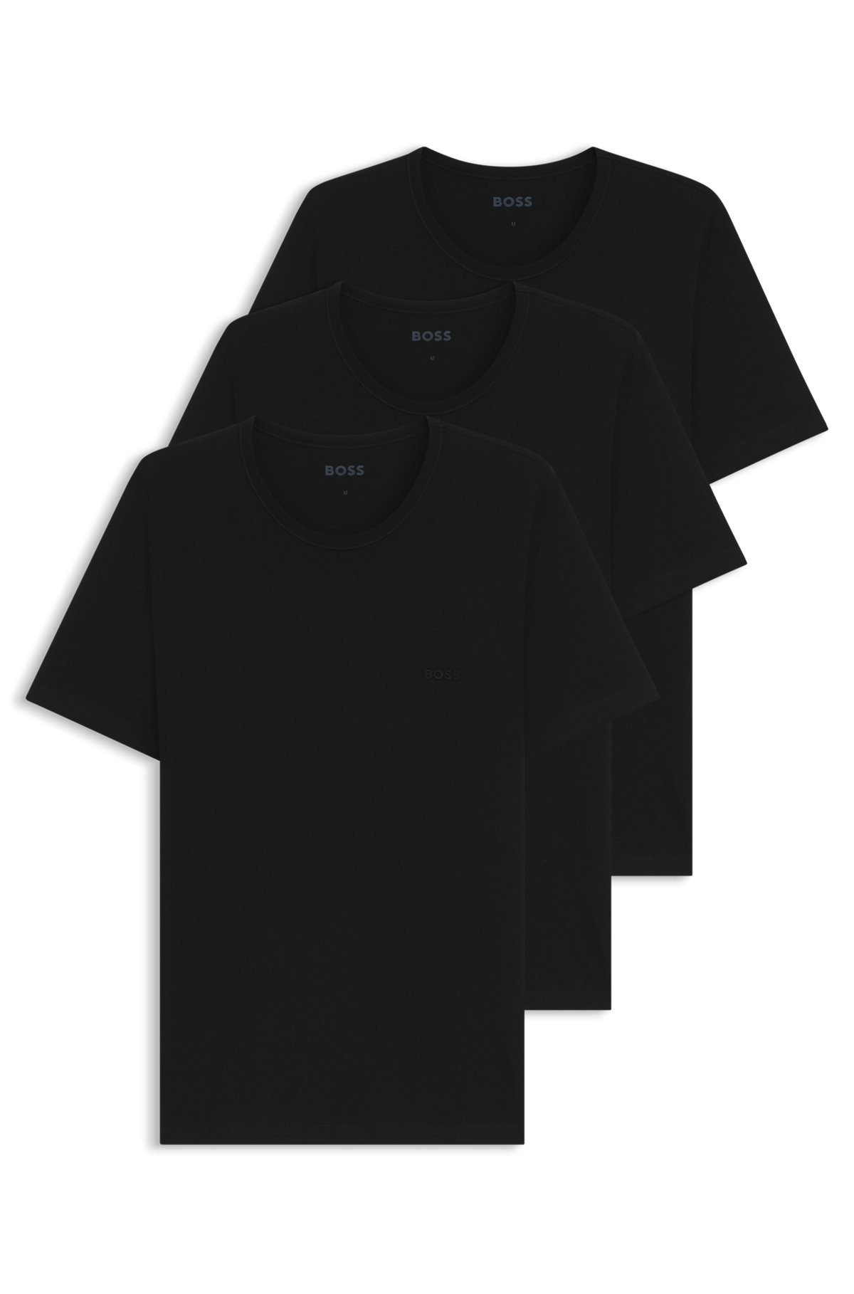 THREE-PACK OF LOGO-EMBROIDERED T-SHIRTS IN COTTON - 1