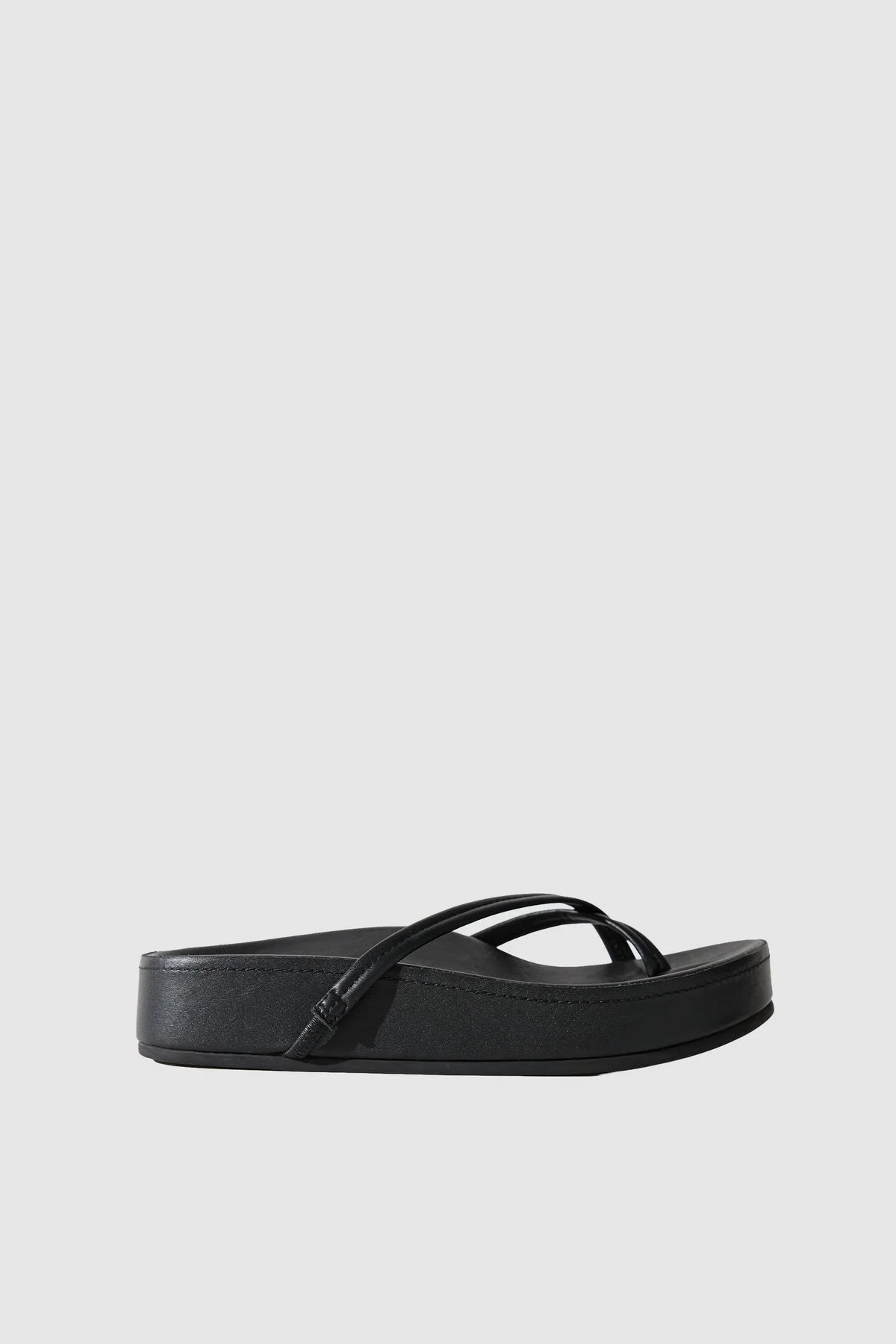 Cross Strap Flatform - Black - 1