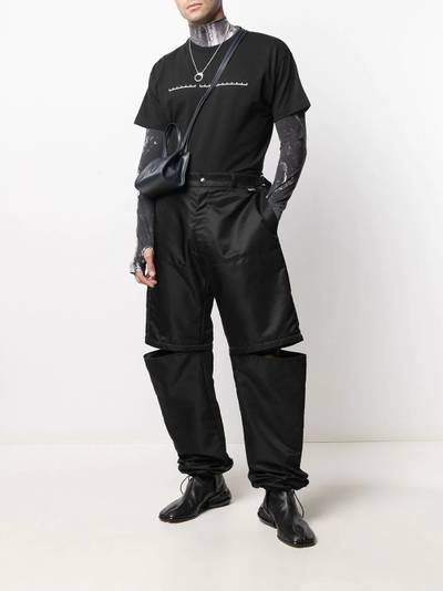 GmbH toggle detail wide-leg trousers outlook