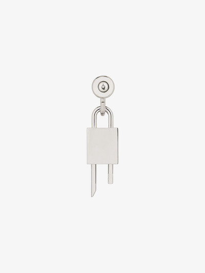Givenchy LOCK EARRING IN METAL WITH CRYSTALS outlook