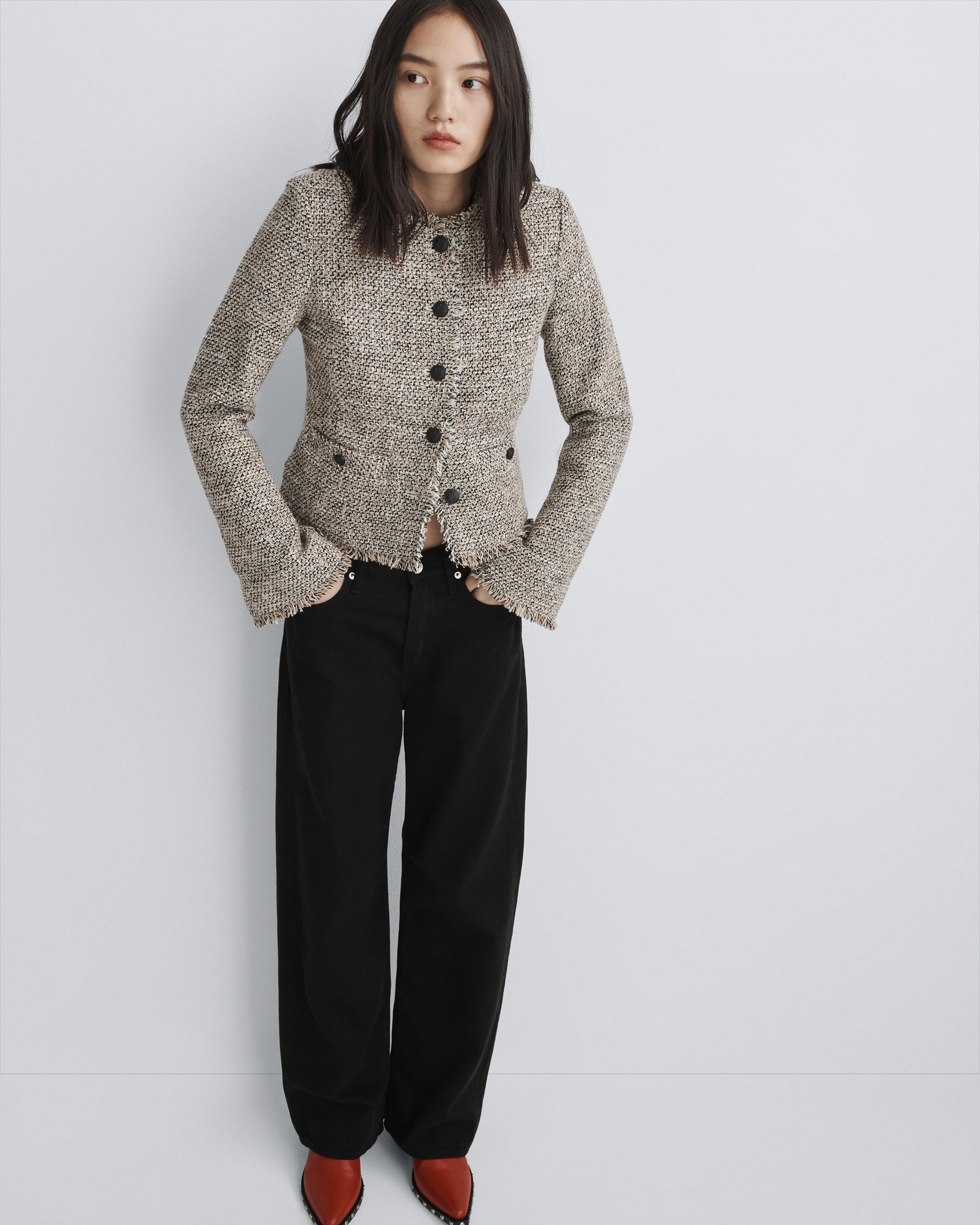 rag & bone Carmen Tweed Jacket Tailored Fit Jacket | REVERSIBLE