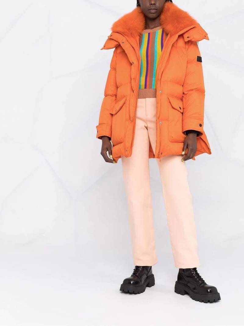 Yves Salomon hooded parka coat outlook