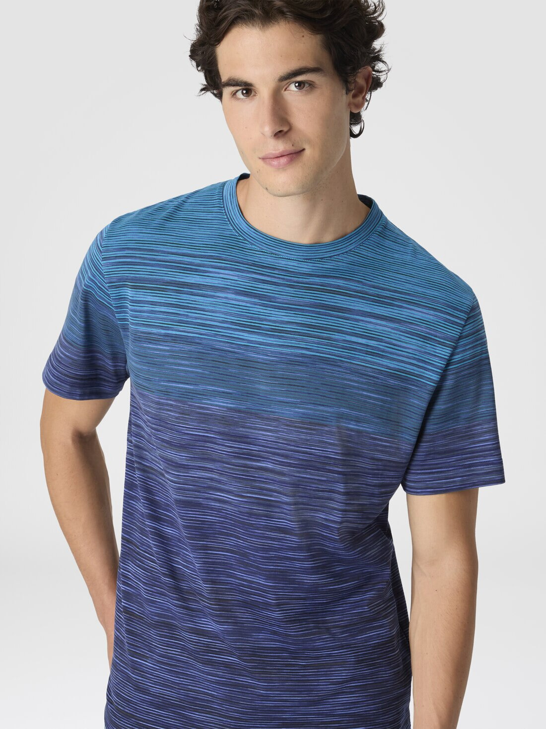 T-Shirt with Faded Flame Pattern - 4