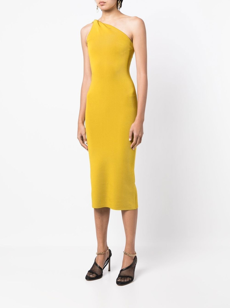 GALVAN one-shoulder midi dress outlook